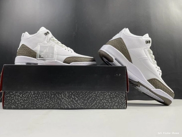 1st Kicks Shoes Mocha Air 3 Jordan Retro (2018) 136064-122 0813